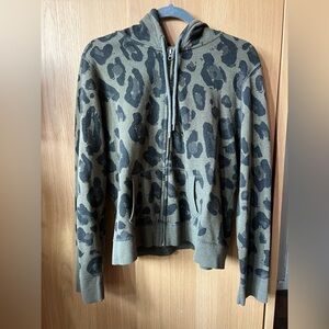 Mossimo Supply Co. Green and Black Leopard Print Hoodie